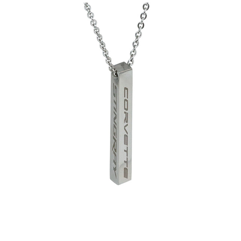C8 Stingray Bar Necklace | Steel