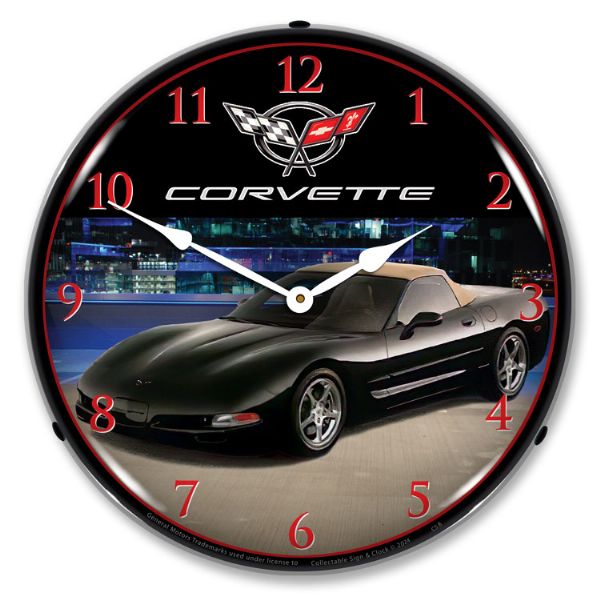 Corvette C5 | LED Backlit Clock - Black