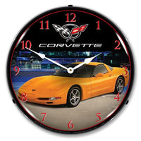 Corvette C5 | LED Backlit Clock - Millennium Yellow
