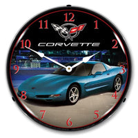 Corvette C5 | LED Backlit Clock - Nassan Blue Metallic
