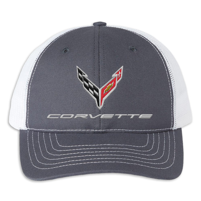 C8 Corvette Classic Cap - Charcoal/White