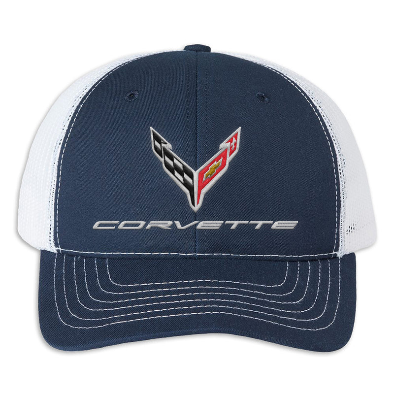 C8 Corvette Classic Cap - Navy/White - Front