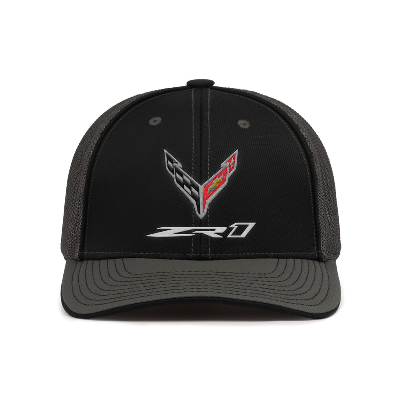 ZR1 Fitted Trucker Cap | Black/Graphite - Front
