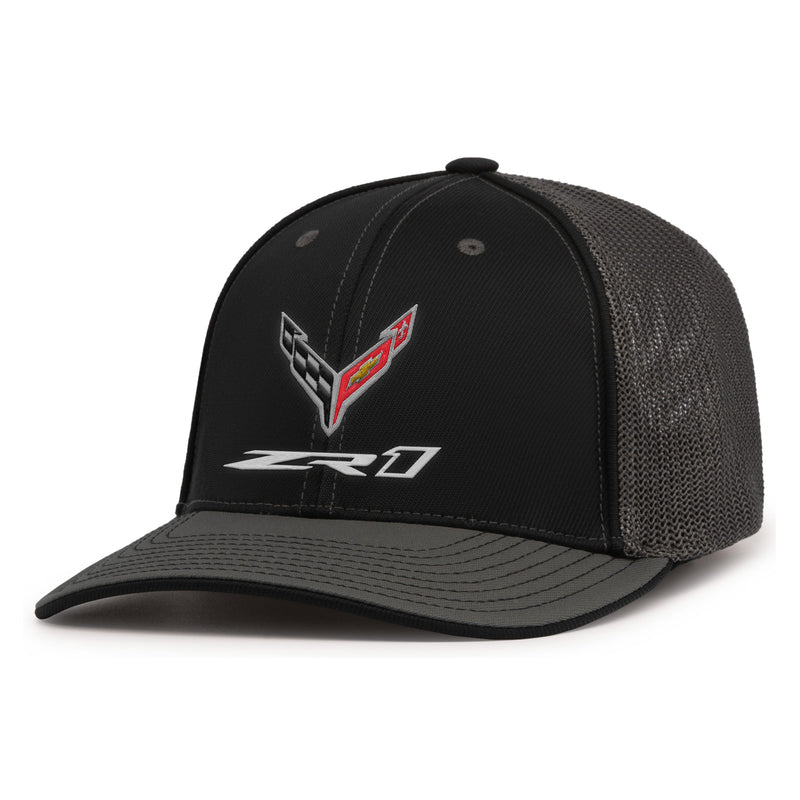ZR1 Fitted Trucker Cap | Black/Graphite - 3/4 View