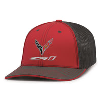 ZR1 Fitted Trucker Cap | Red/Graphite - 3/4 View