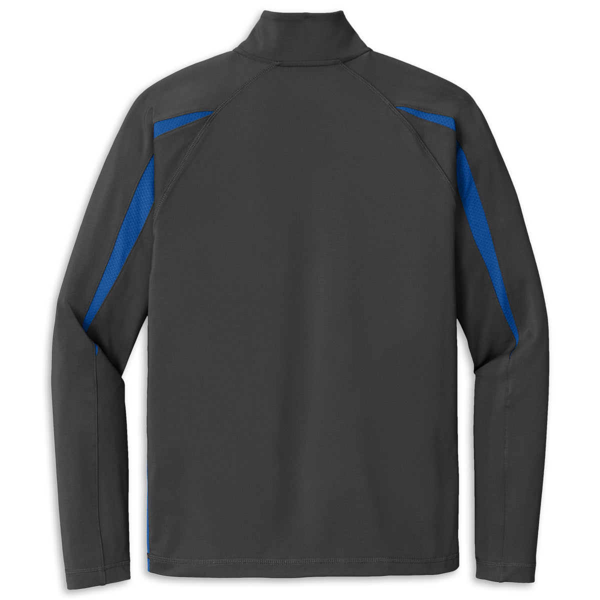 Corvette C8 Colorblock Quarter-Zip | Charcoal Gray/True Royal - Back