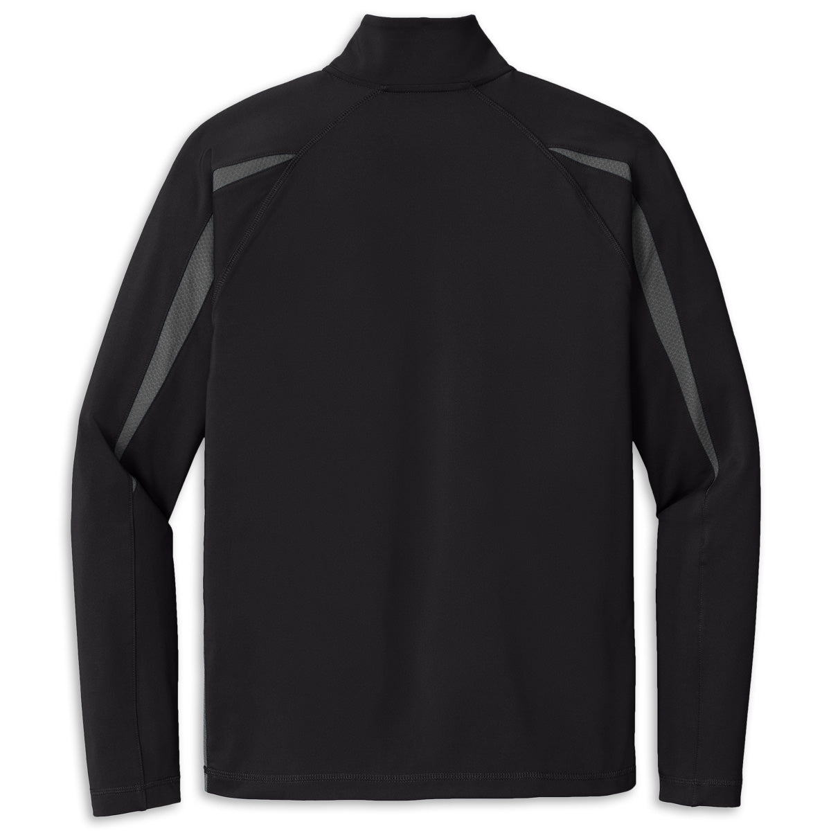 Corvette C8 Colorblock Quarter-Zip | Black/Charcoal Gray - Back