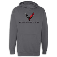 C8 Hooded Fleece | Classic Charcoal - Front