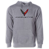 C8 Hooded Fleece | Gunmetal Heather - Front
