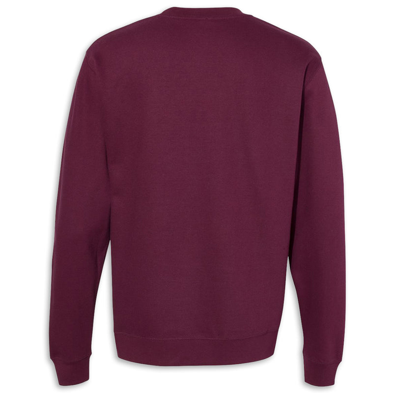 C8 Crewneck Fleece | Maroon - Back