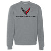 C8 Crewneck Fleece | Gunmetal Heather - Front