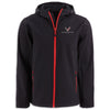 Front - Corvette Softshell Hooded Jacket | Black/Red