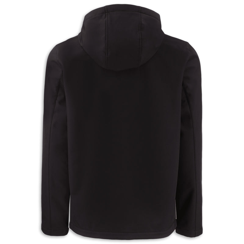 Back - Corvette Softshell Hooded Jacket | Black/Pure Slate