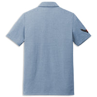 TravisMathew Chest Stripe Polo | Opal Blue Heather - Back