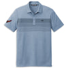 TravisMathew Chest Stripe Polo | Opal Blue Heather - Front