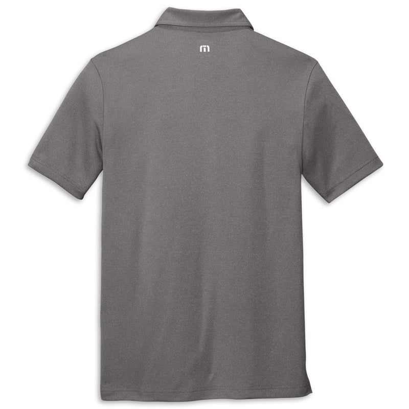 TravisMathew Performance Polo | Quiet Shade Gray Heather - Back