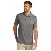 TravisMathew Performance Polo | Quiet Shade Gray Heather - On Figure Front