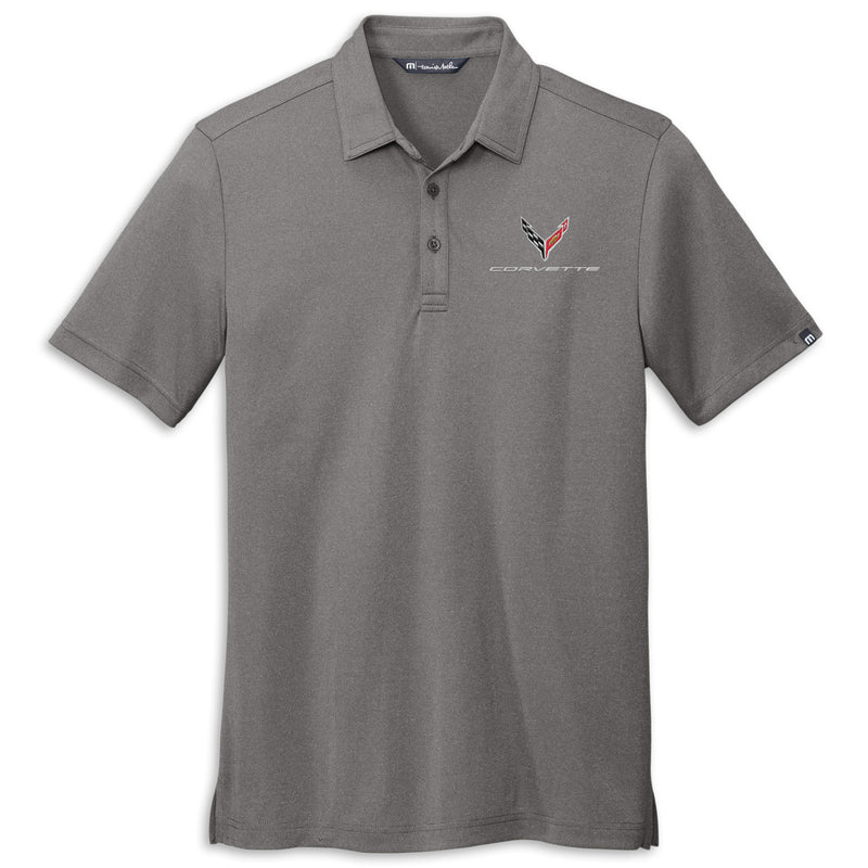 TravisMathew Performance Polo | Quiet Shade Gray Heather - Front
