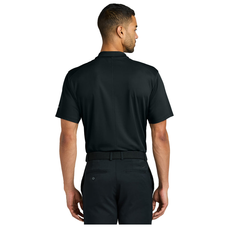 Nike Dri-FIT Colorblock Polo | Black/Gray/White - On Figure Back