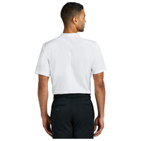 Nike Dri-FIT Colorblock Polo | White/Cool Gray/Black - On Figure Back
