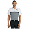 Nike Dri-FIT Colorblock Polo | White/Cool Gray/Black - On Figure Front
