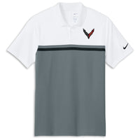 Nike Dri-FIT Colorblock Polo | White/Cool Gray/Black - Front