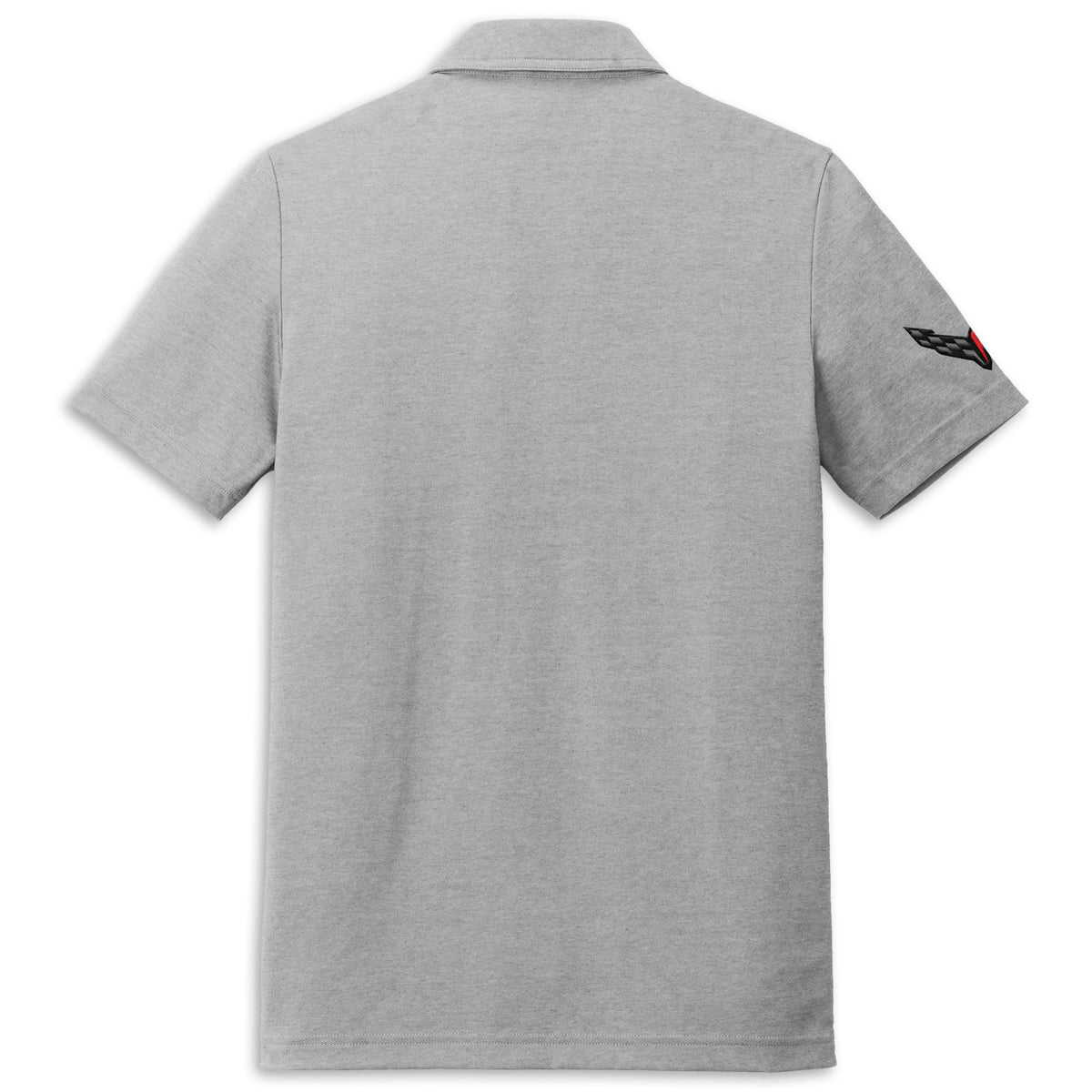 TravisMathew Chest Stripe Polo | Quiet Shade Gray Heather - Back