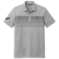 TravisMathew Chest Stripe Polo | Quiet Shade Gray Heather - Front