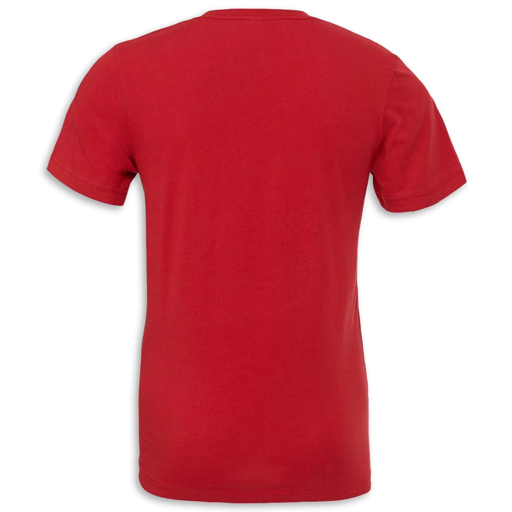 C8 Corvette Crossed Flags Tee | Canvas Red - Back