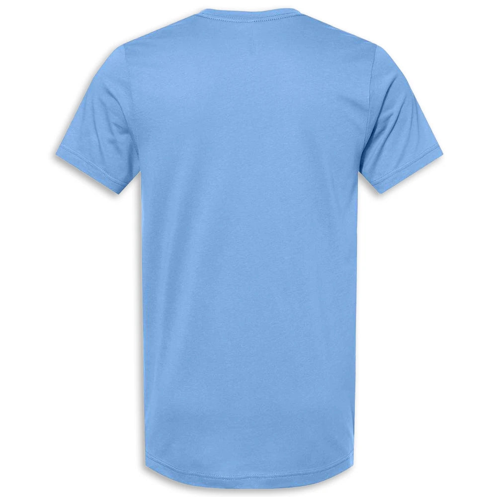 C8 Corvette Crossed Flags Tee | Carolina Blue - Back
