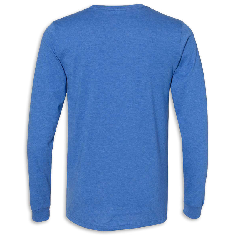 Back - C8 Long Sleeve Tee | Heather True Royal