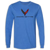 C8 Long Sleeve Tee | Heather True Royal - Front