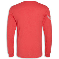 Car Gesture Long Sleeve Tee | Heather Red - Back