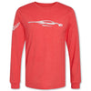 Car Gesture Long Sleeve Tee | Heather Red - Front