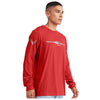 Car Gesture Long Sleeve Tee | Heather Red - On Figure 3/4 View