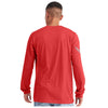 Car Gesture Long Sleeve Tee | Heather Red - On Figure Back