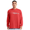 Car Gesture Long Sleeve Tee | Heather Red - On Figure Front