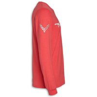 Car Gesture Long Sleeve Tee | Heather Red - Sleeve