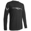 Car Gesture Long Sleeve Tee | Dark Gray Heather - 3/4 view