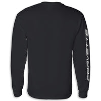 Crossed Flags Long Sleeve Tee | Black - Back