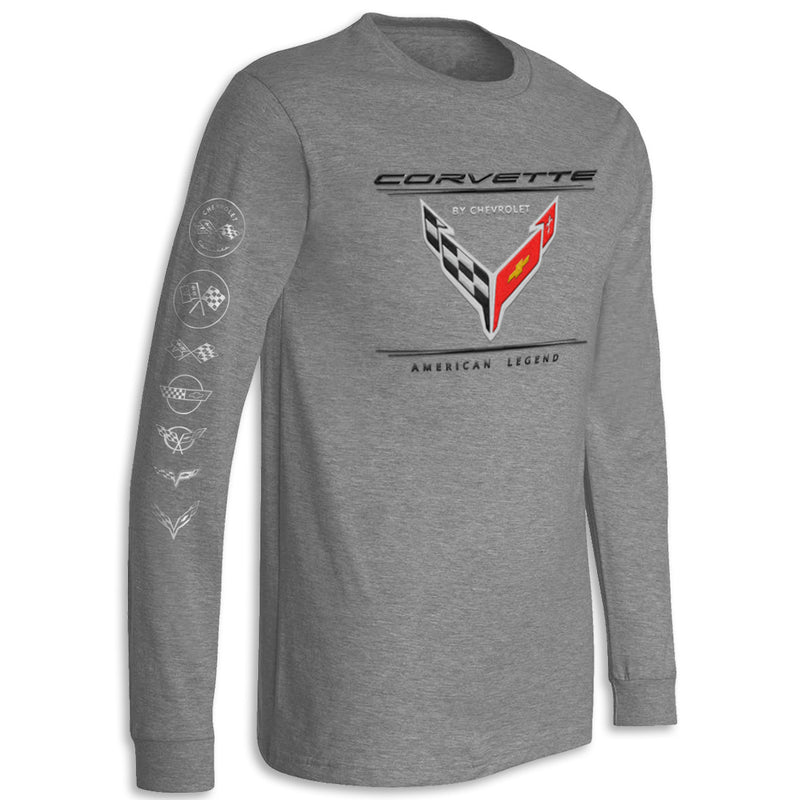 Generations Long Sleeve Tee | Deep Heather - 3/4 View