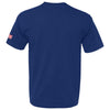 C8 Corvette USA Made | Crossed Flags Royal Tee - Back