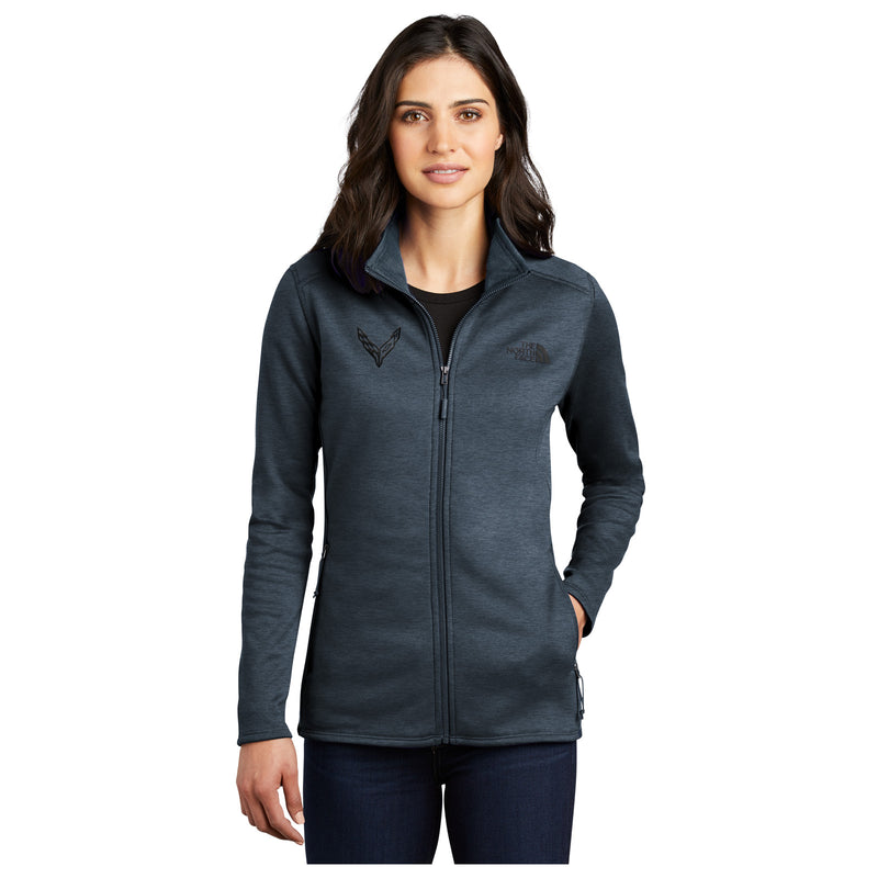 The North Face Skyline Fleece Jacket | Navy Heather - On Figure Front