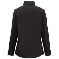 Back - Corvette Ladies Full-Zip Softshell Jacket | Black/Pure Slate