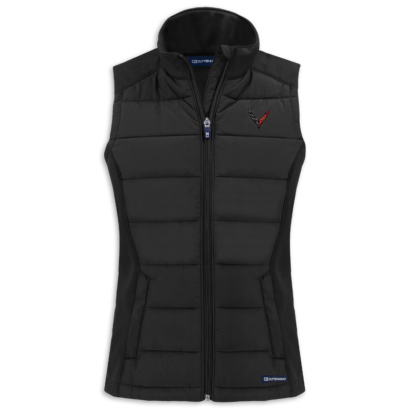 Front - C8 Ladies Soft Shell Vest | Black