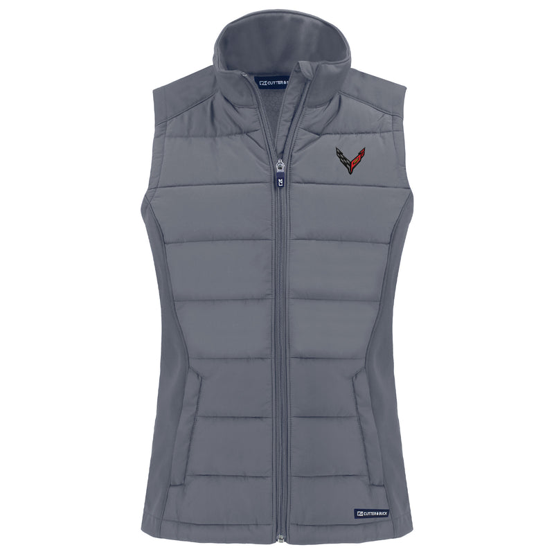 Front - C8 Ladies Soft Shell Vest | Gray