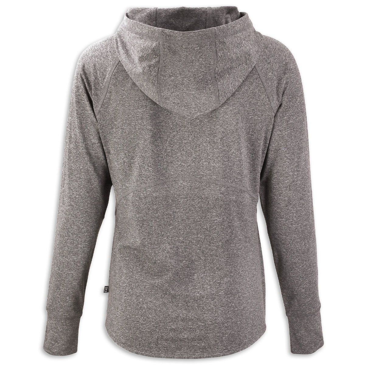 C8 Ladies Hooded Pullover | Black Heather - Back