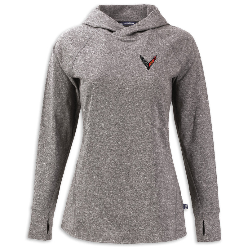 C8 Ladies Hooded Pullover | Black Heather