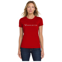 Corvette Fine Jersey Tee | Red - On Figure Front