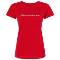 Corvette Fine Jersey Tee | Red - Front